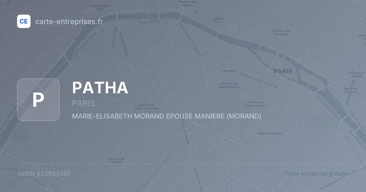 PATHA — 423834290 — fiche entreprise