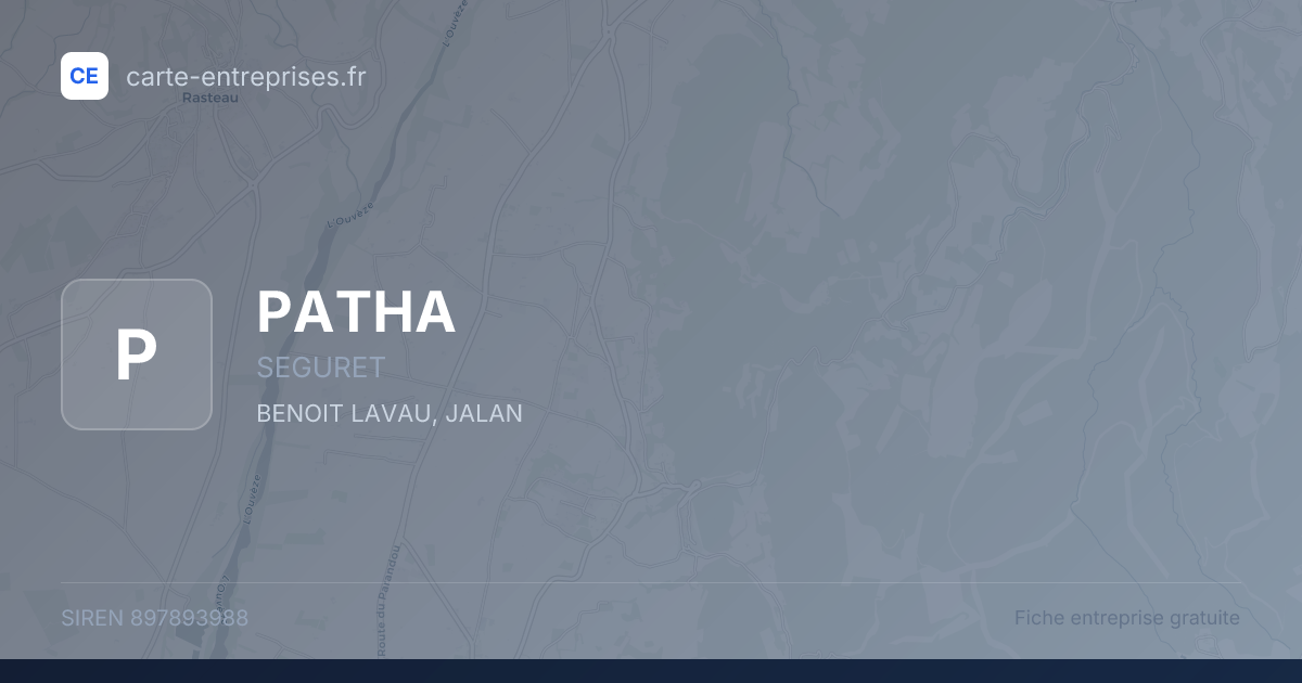 PATHA — 897893988 — fiche entreprise