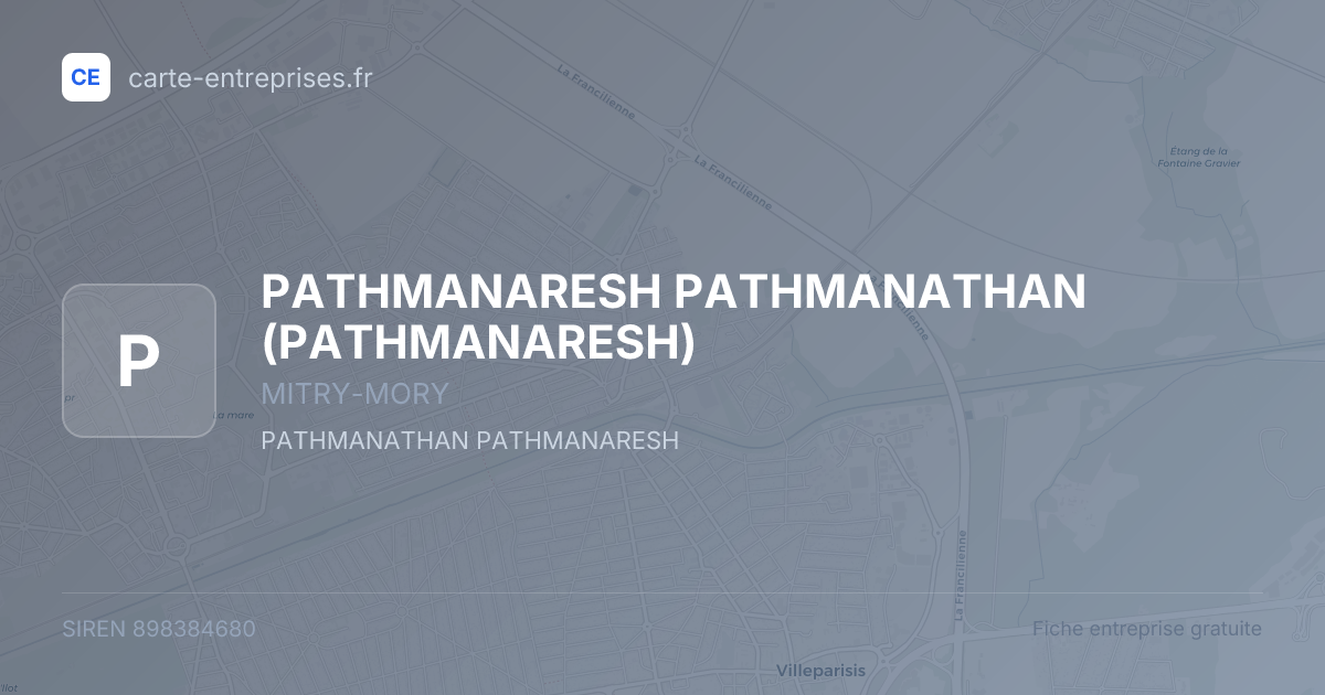 PATHMANARESH PATHMANATHAN (PATHMANARESH) — 898384680 — fiche entreprise
