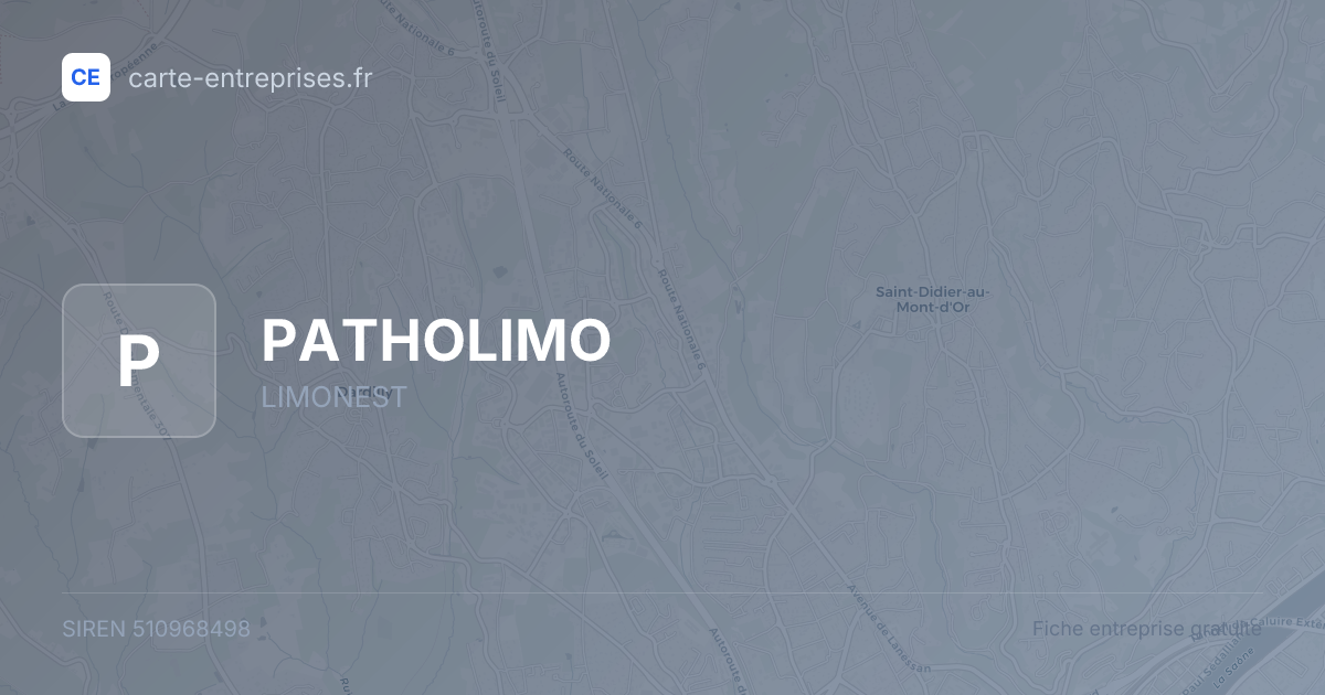 PATHOLIMO — 510968498 — fiche entreprise