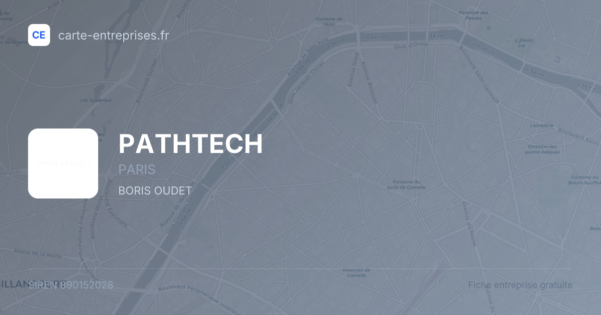 PATHTECH — 890152028 — fiche entreprise