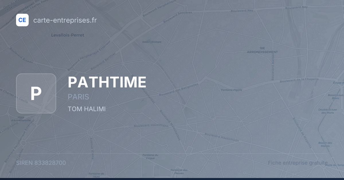 PATHTIME — 833828700 — fiche entreprise
