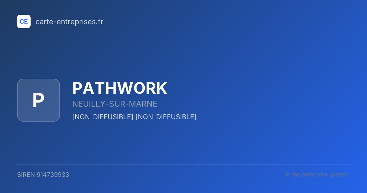 PATHWORK — 914739933 — fiche entreprise