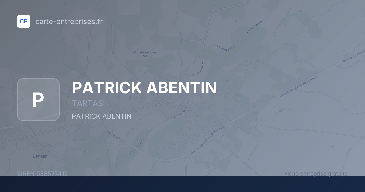 PATRICK ABENTIN — 538577412 — fiche entreprise