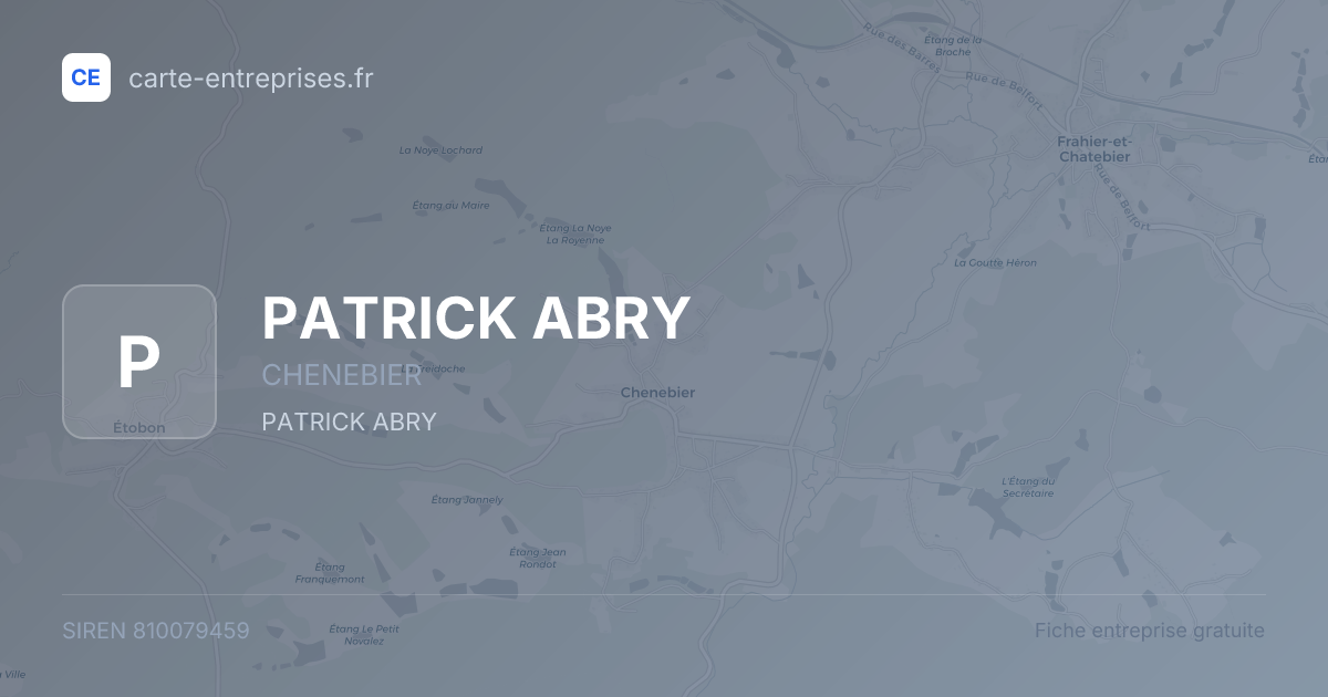 PATRICK ABRY — 810079459 — fiche entreprise