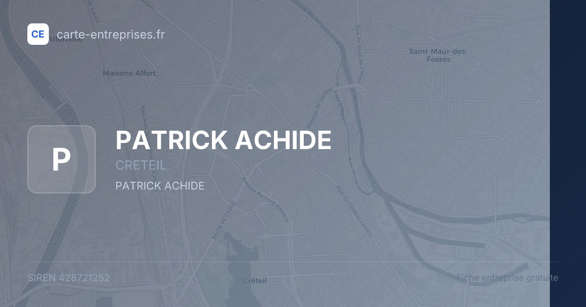 PATRICK ACHIDE — 428721252 — fiche entreprise