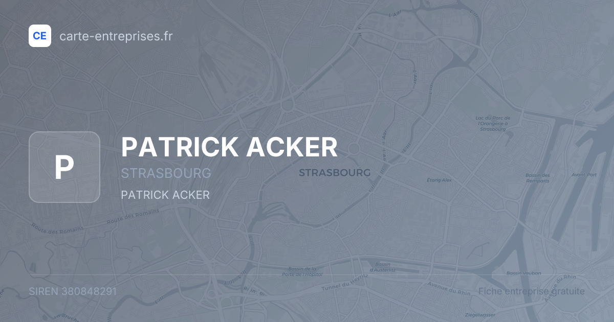 PATRICK ACKER — 380848291 — fiche entreprise