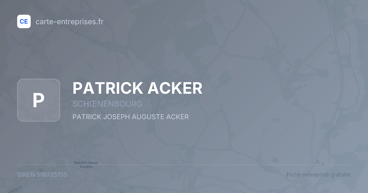 PATRICK ACKER — 518725155 — fiche entreprise