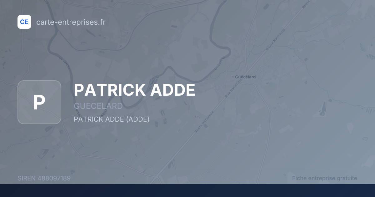 PATRICK ADDE — 488097189 — fiche entreprise
