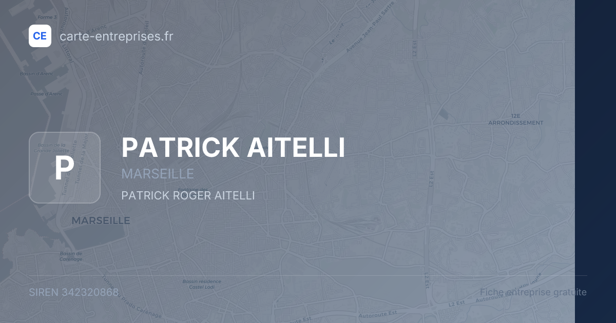 PATRICK AITELLI — 342320868 — fiche entreprise