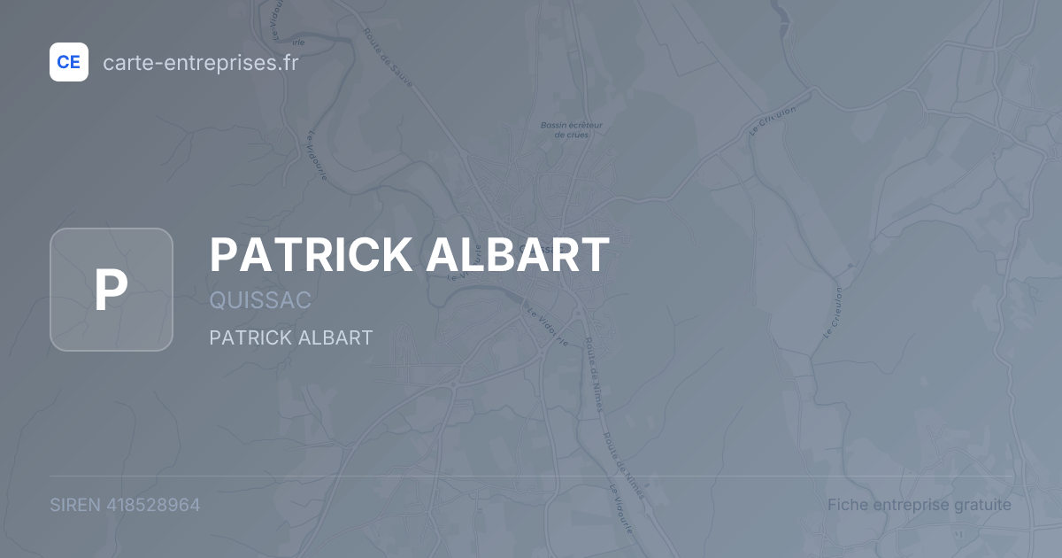 PATRICK ALBART — 418528964 — fiche entreprise