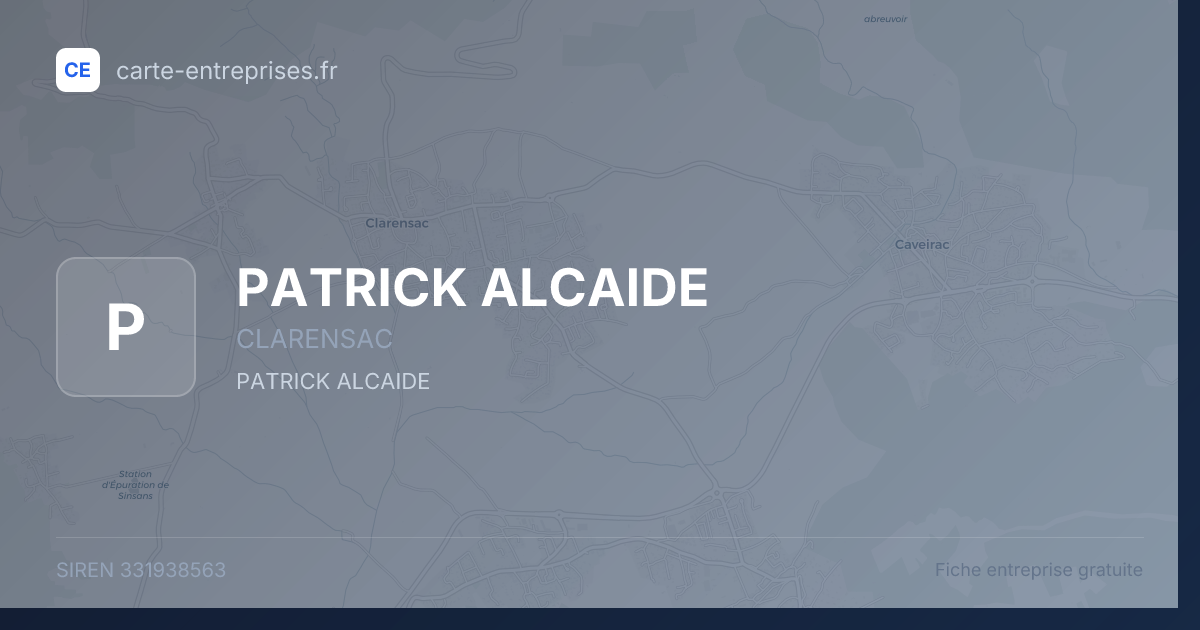 PATRICK ALCAIDE — 331938563 — fiche entreprise