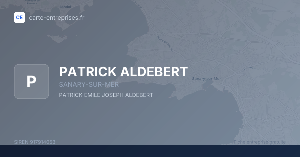 PATRICK ALDEBERT — 917914053 — fiche entreprise