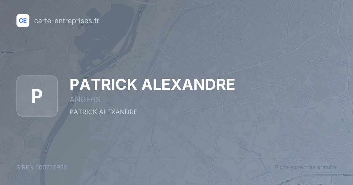 PATRICK ALEXANDRE — 500752936 — fiche entreprise