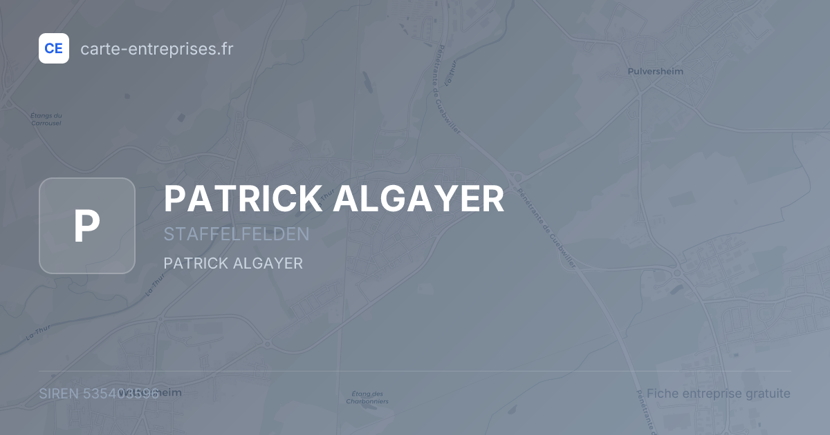 PATRICK ALGAYER — 535403596 — fiche entreprise