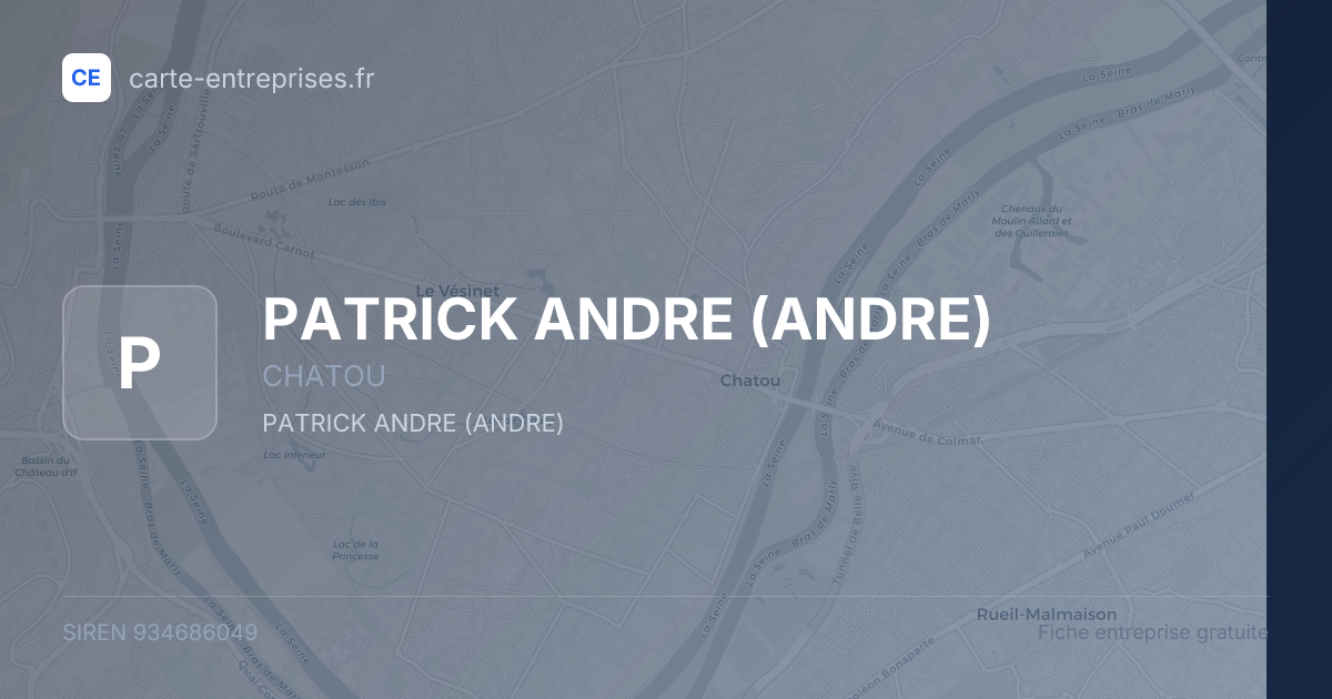 PATRICK ANDRE (ANDRE) — 934686049 — fiche entreprise