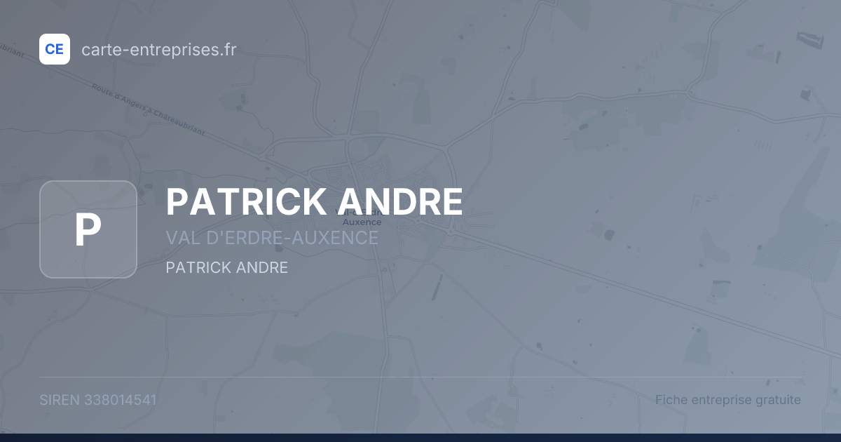 PATRICK ANDRE — 338014541 — fiche entreprise