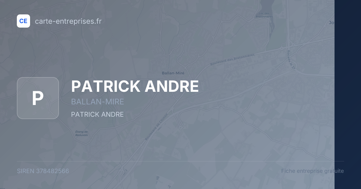 PATRICK ANDRE — 378482566 — fiche entreprise
