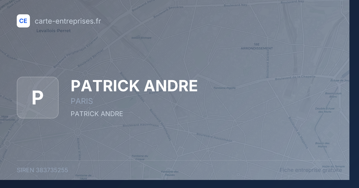 PATRICK ANDRE — 383735255 — fiche entreprise