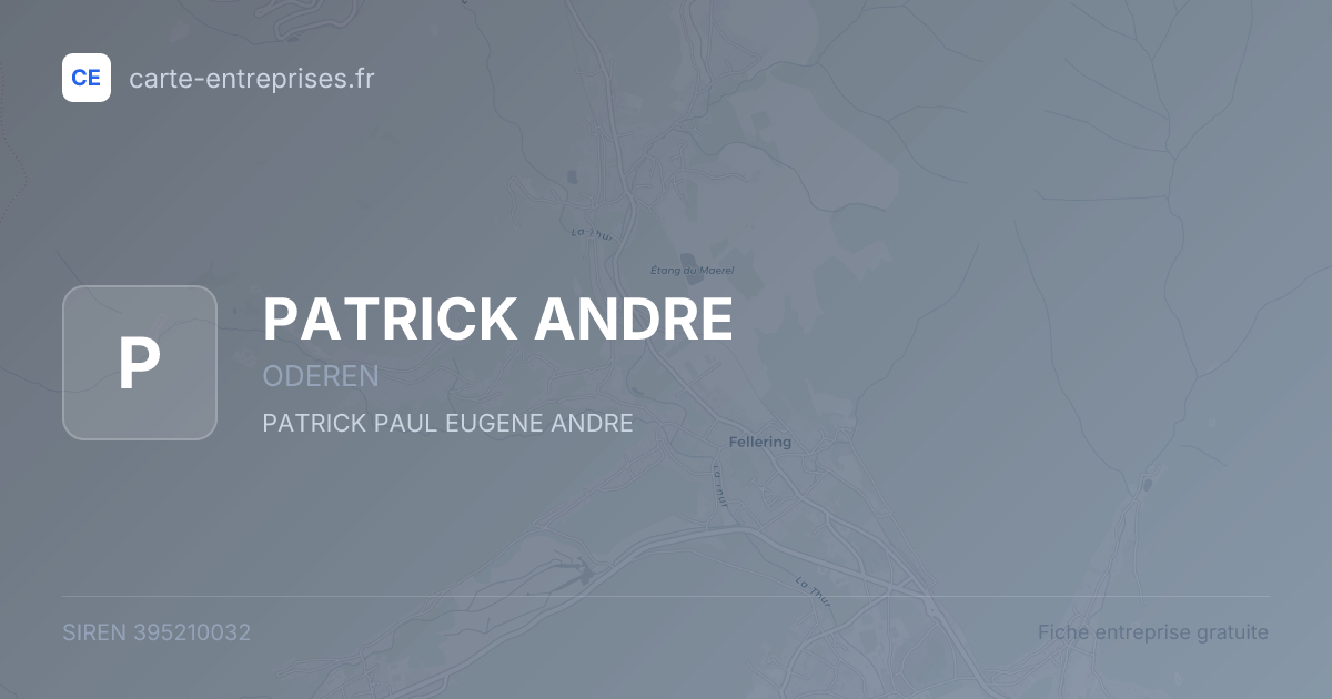 PATRICK ANDRE — 395210032 — fiche entreprise