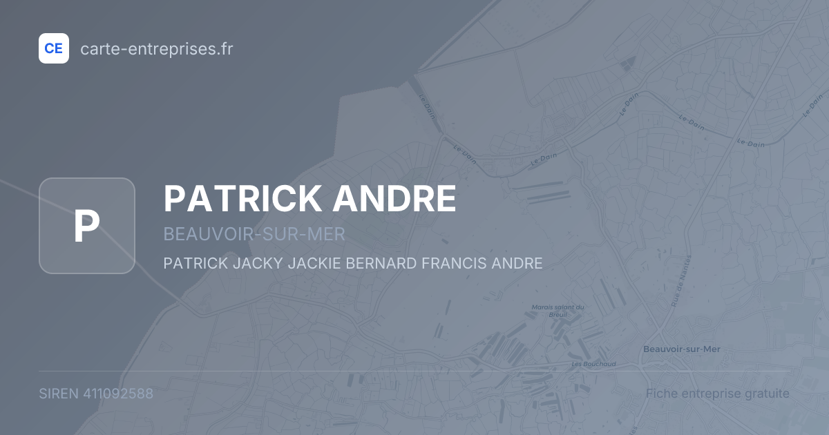 PATRICK ANDRE — 411092588 — fiche entreprise