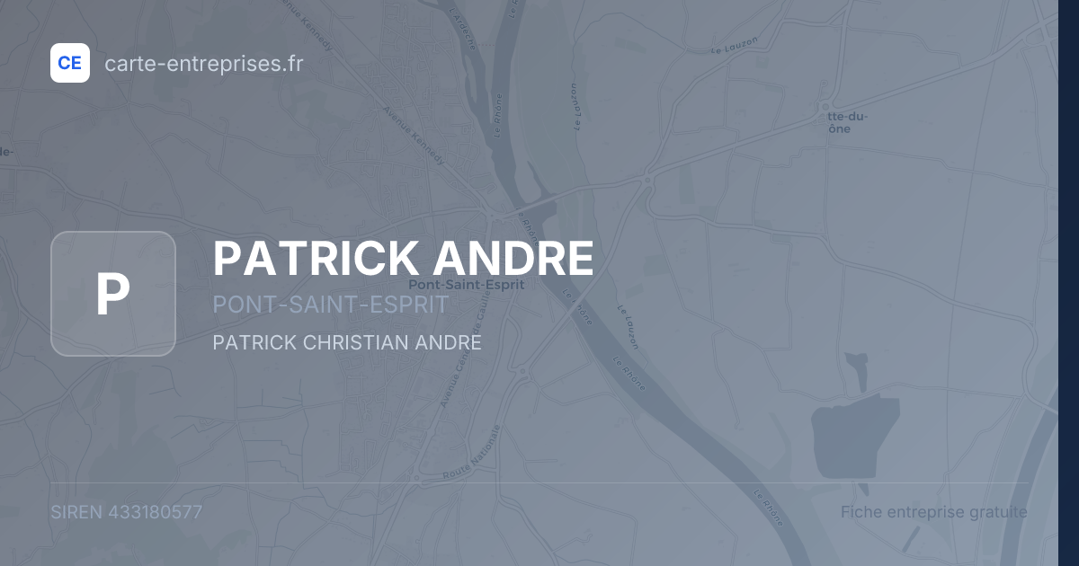 PATRICK ANDRE — 433180577 — fiche entreprise