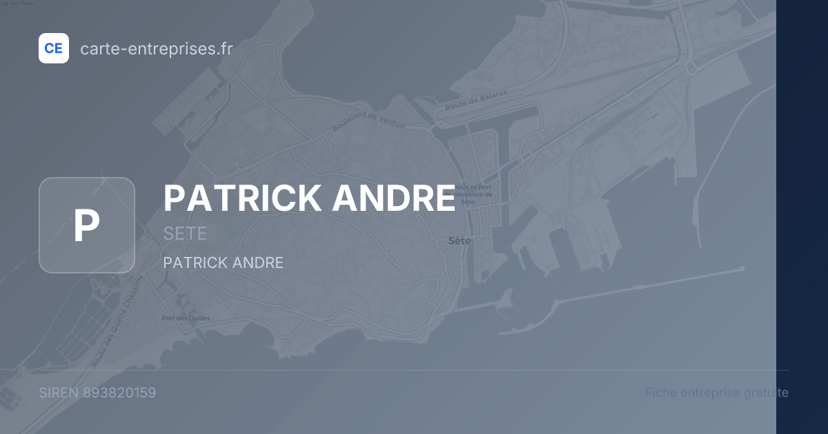 PATRICK ANDRE — 893820159 — fiche entreprise