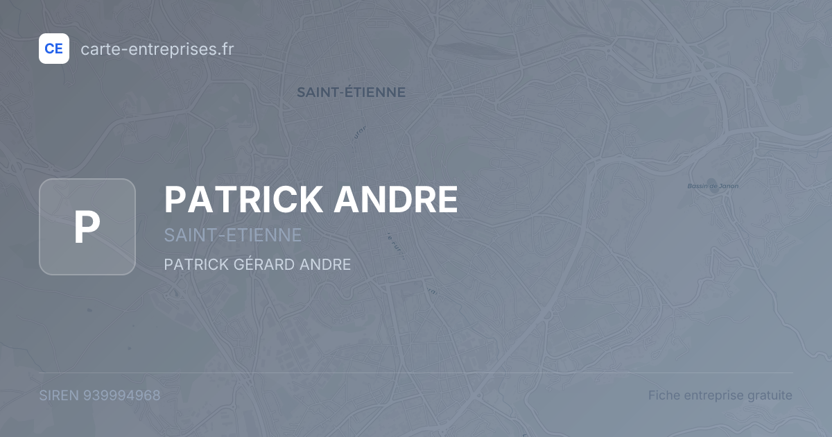 PATRICK ANDRE — 939994968 — fiche entreprise