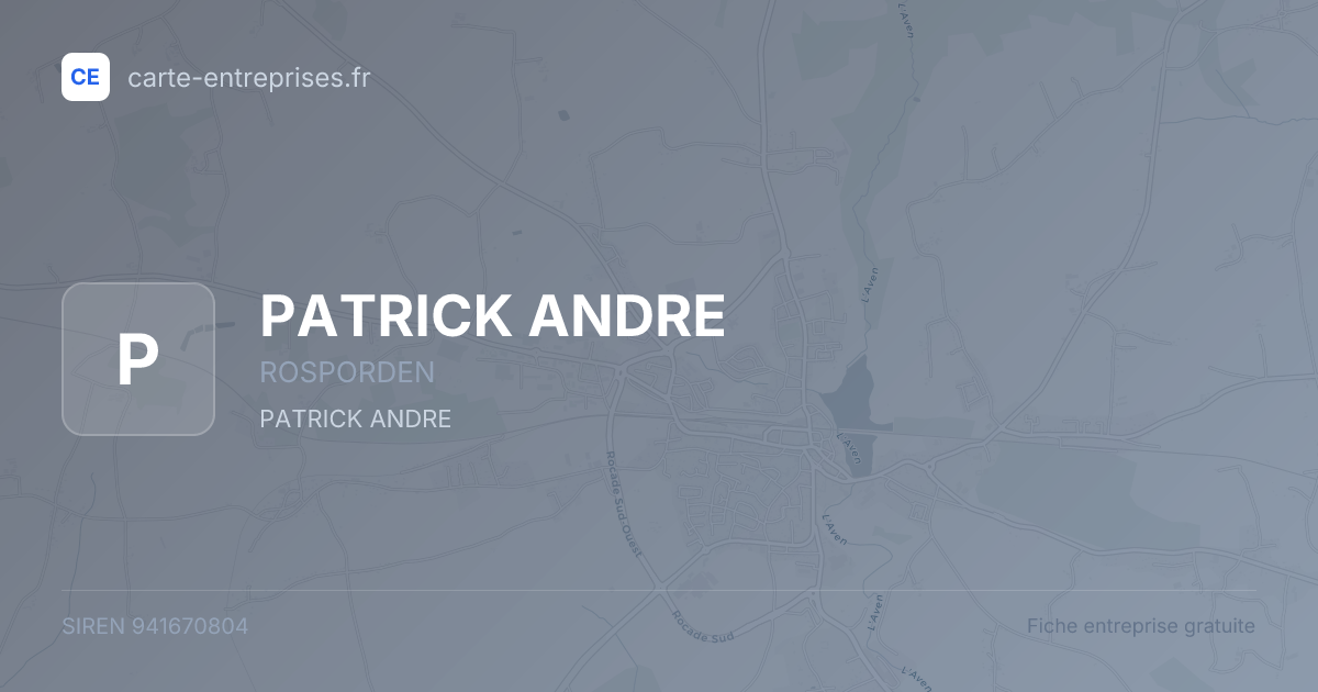 PATRICK ANDRE — 941670804 — fiche entreprise