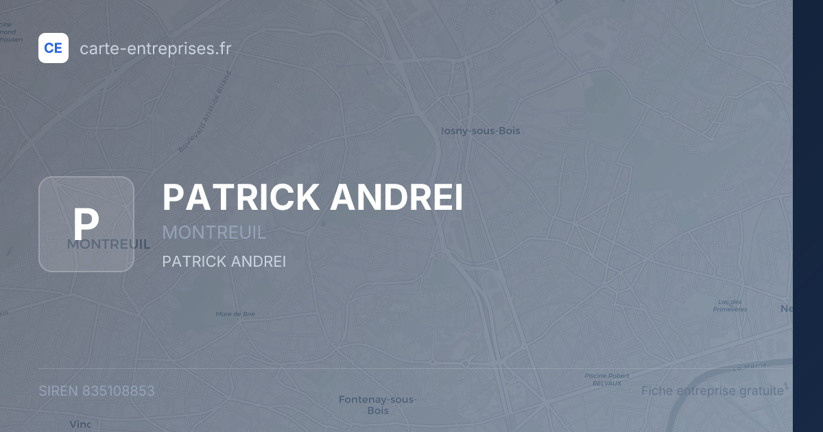 PATRICK ANDREI — 835108853 — fiche entreprise