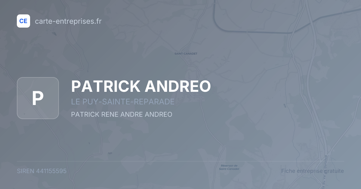 PATRICK ANDREO — 441155595 — fiche entreprise