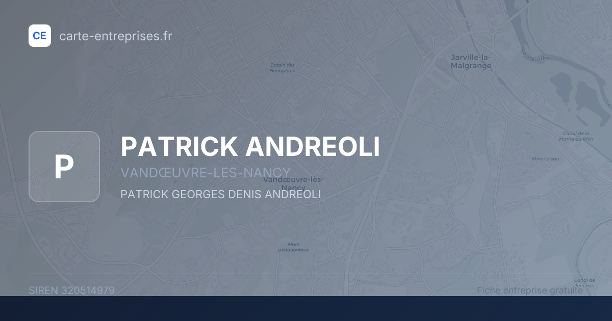 PATRICK ANDREOLI — 320514979 — fiche entreprise