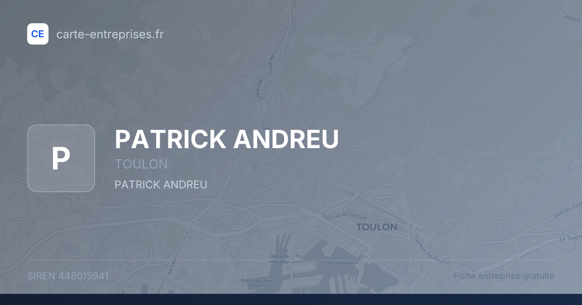 PATRICK ANDREU — 448015941 — fiche entreprise