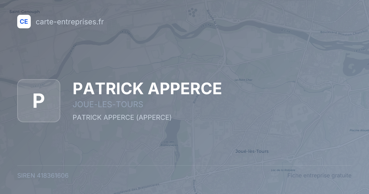 PATRICK APPERCE — 418361606 — fiche entreprise