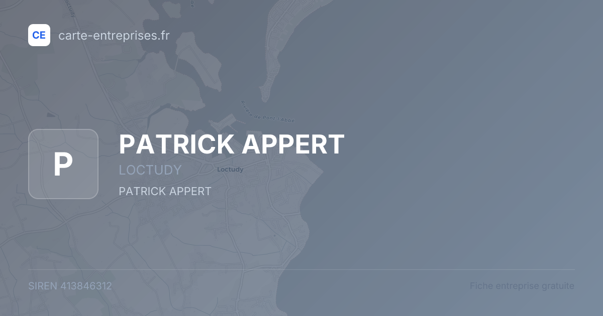 PATRICK APPERT — 413846312 — fiche entreprise
