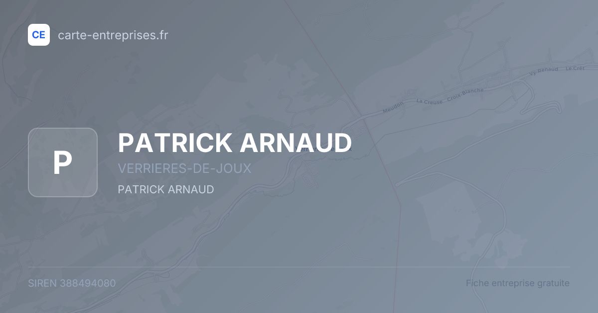 PATRICK ARNAUD — 388494080 — fiche entreprise