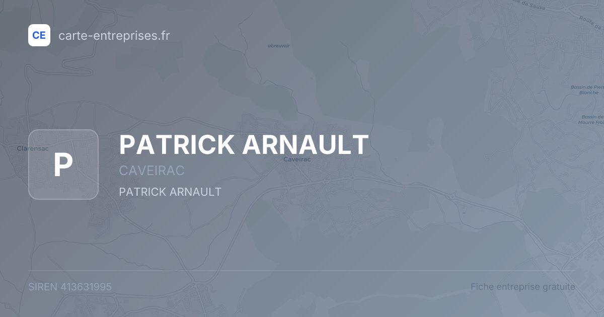 PATRICK ARNAULT — 413631995 — fiche entreprise
