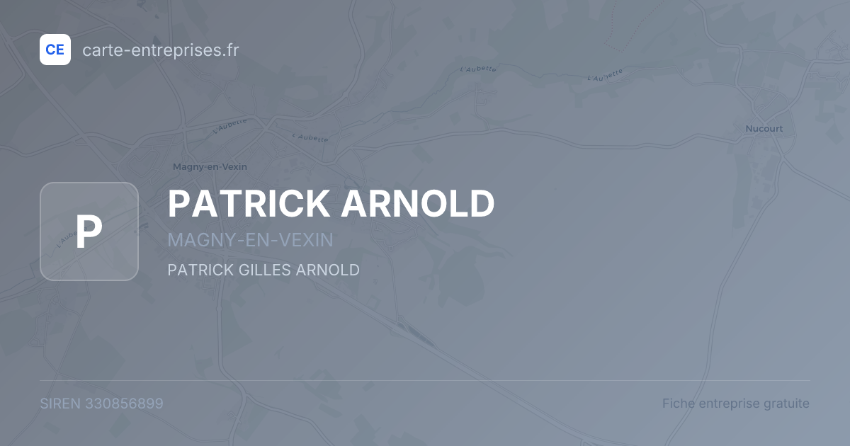 PATRICK ARNOLD — 330856899 — fiche entreprise