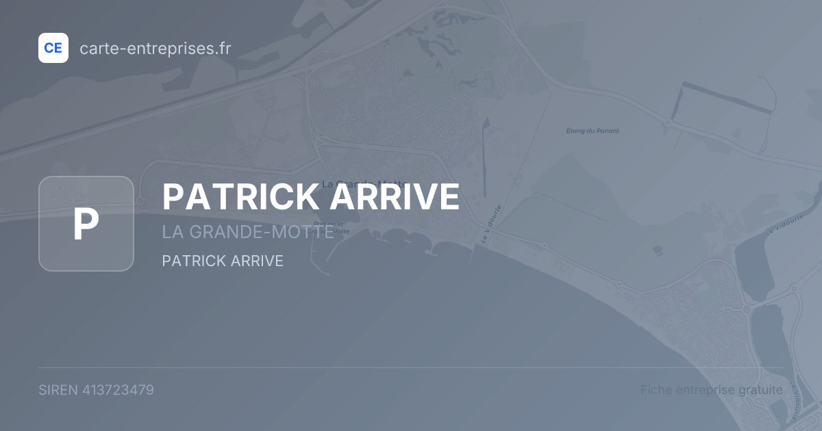 PATRICK ARRIVE — 413723479 — fiche entreprise