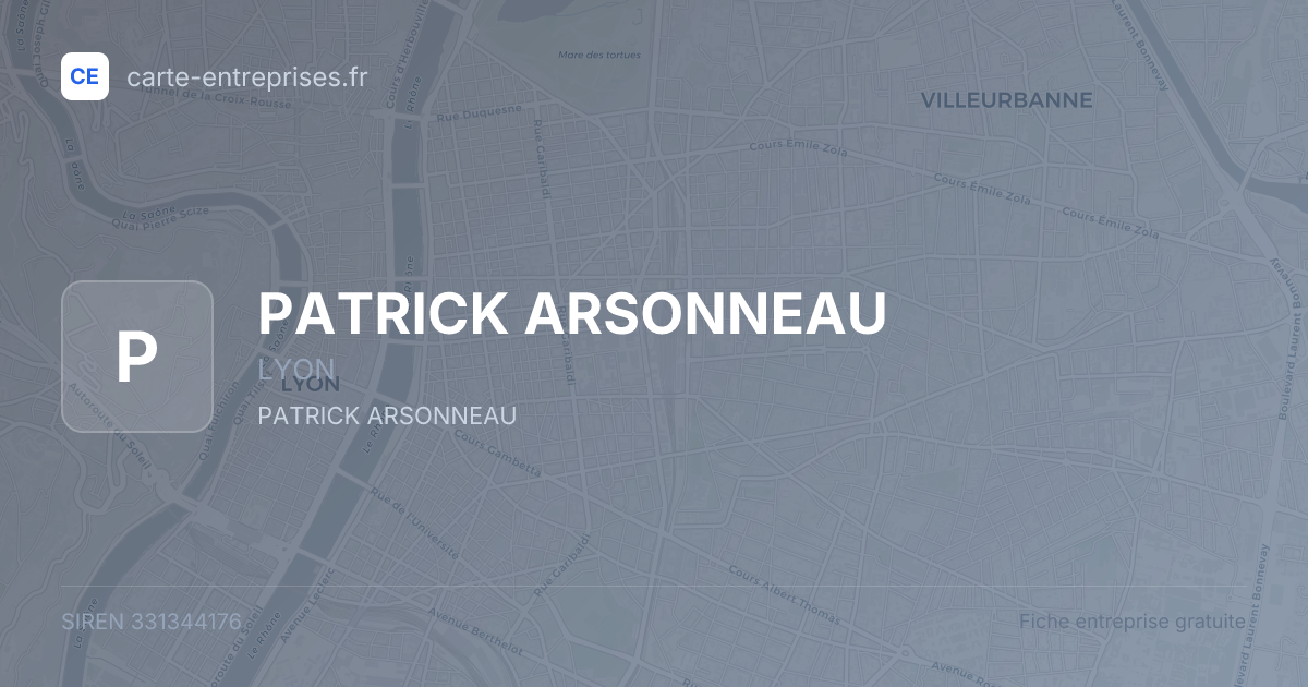 PATRICK ARSONNEAU — 331344176 — fiche entreprise