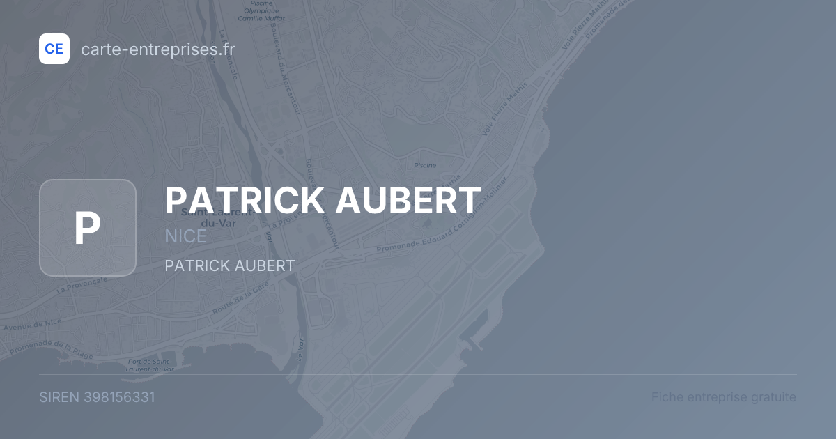 PATRICK AUBERT — 398156331 — fiche entreprise