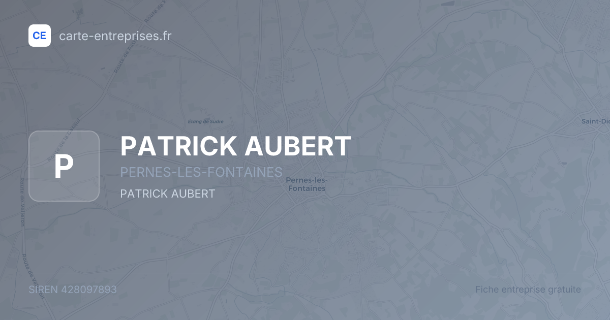 PATRICK AUBERT — 428097893 — fiche entreprise