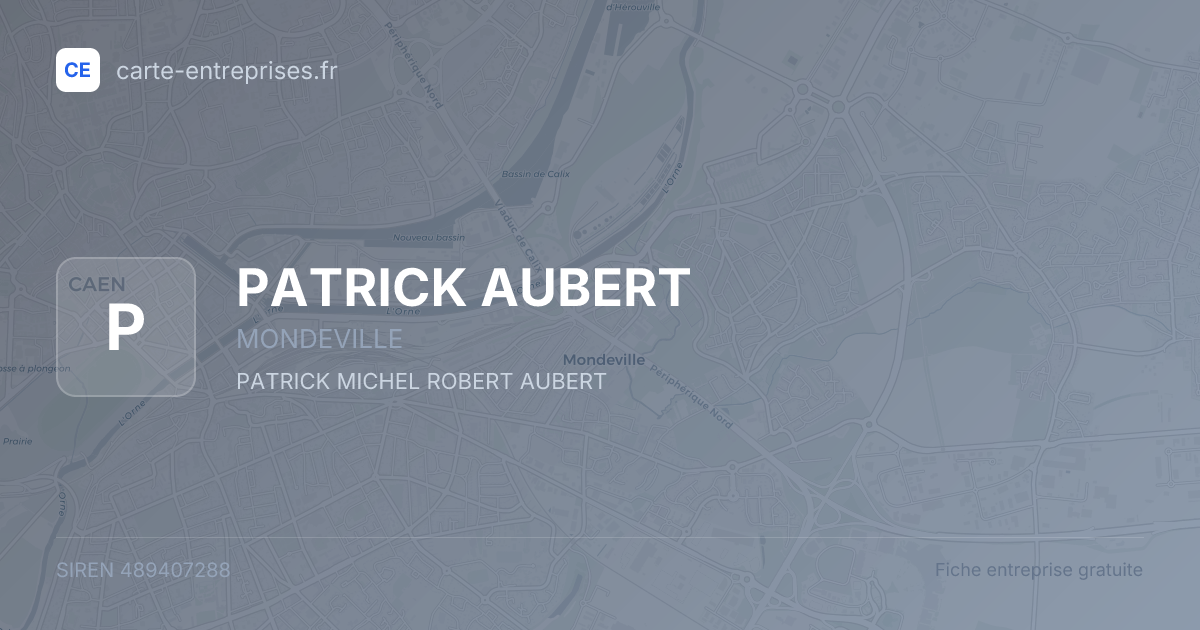 PATRICK AUBERT — 489407288 — fiche entreprise