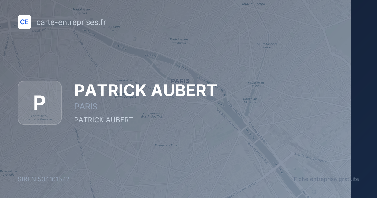 PATRICK AUBERT — 504161522 — fiche entreprise