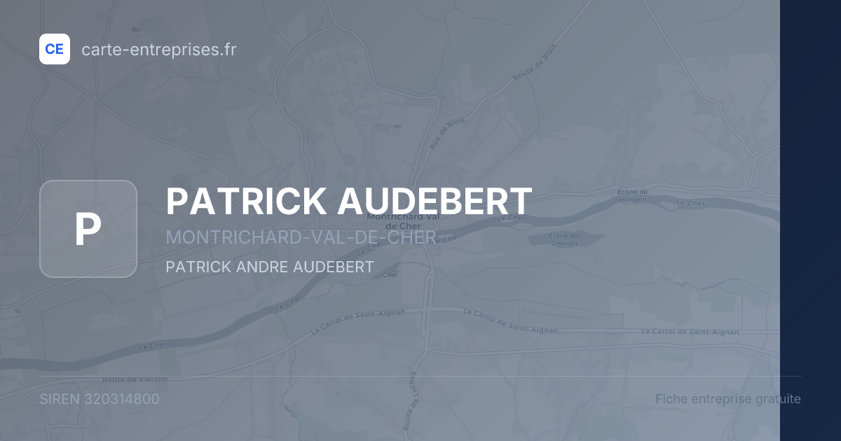 PATRICK AUDEBERT — 320314800 — fiche entreprise