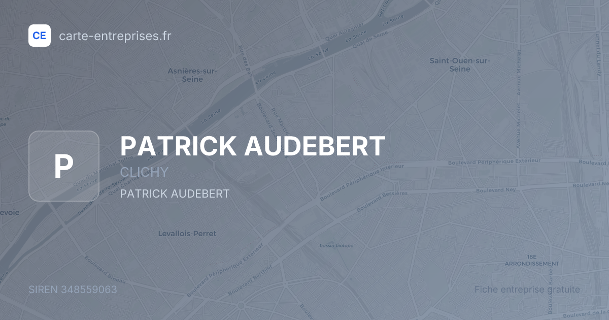 PATRICK AUDEBERT — 348559063 — fiche entreprise