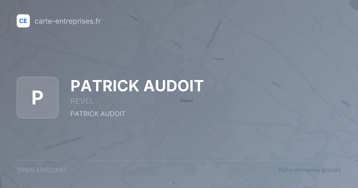 PATRICK AUDOIT — 419512447 — fiche entreprise
