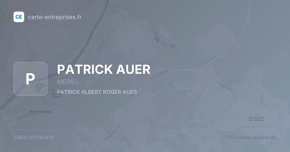 PATRICK AUER — 351749478 — fiche entreprise