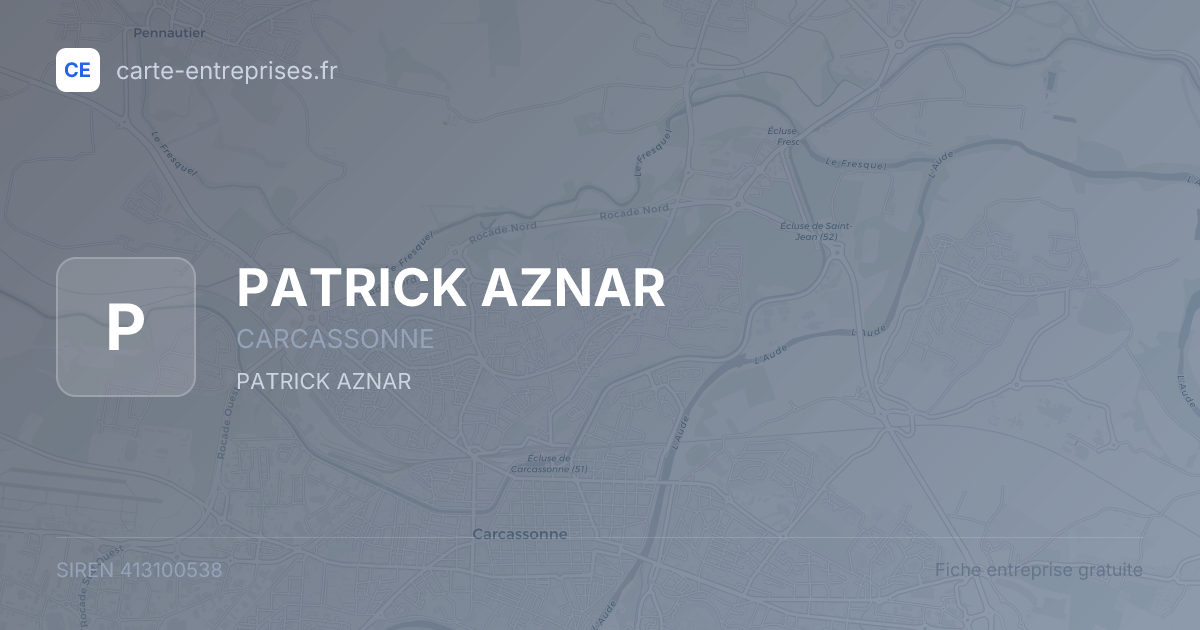 PATRICK AZNAR — 413100538 — fiche entreprise