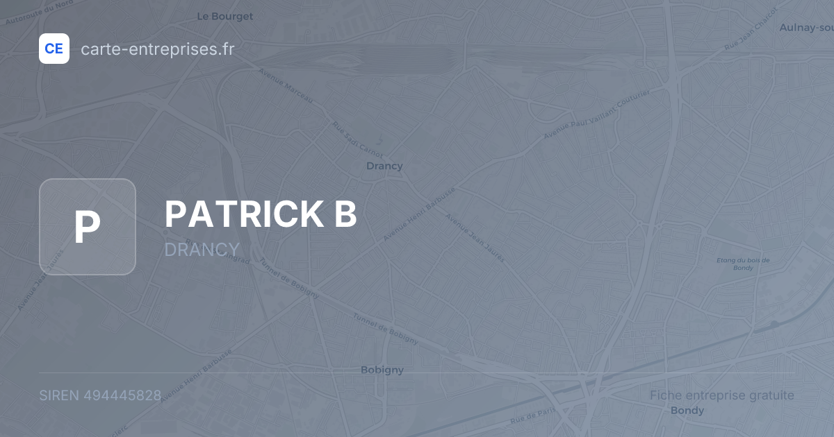 PATRICK B — 494445828 — fiche entreprise